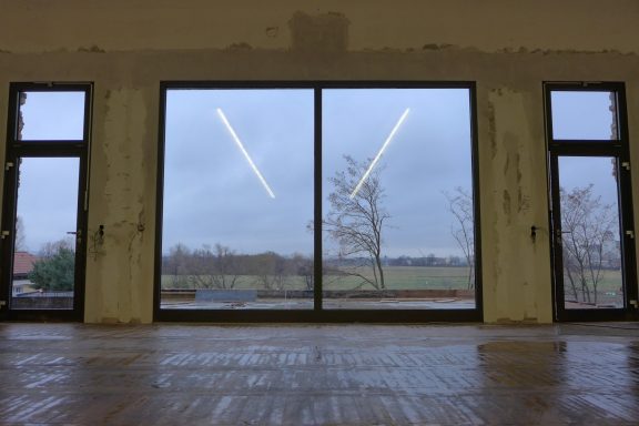 Elblick von der Bühne aus