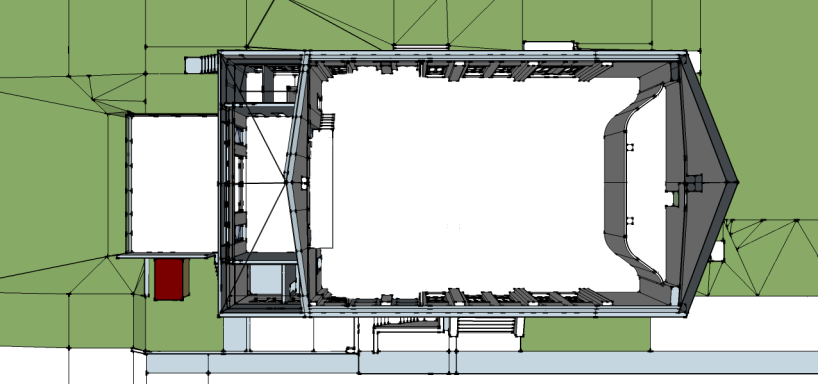 Grundriss der Uferhalle mit Anbau Übersicht